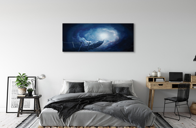 Pintura em tela Céu, nuvens, ponte