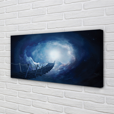 Pintura em tela Céu, nuvens, ponte