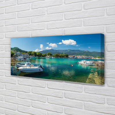 Pintura em tela Grécia Marina mar montanhas