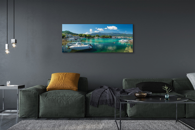 Pintura em tela Grécia Marina mar montanhas