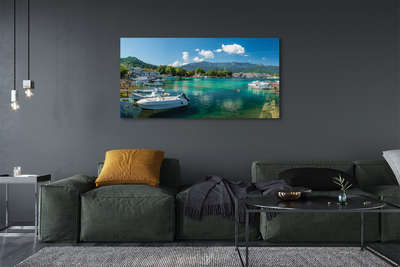 Pintura em tela Grécia Marina mar montanhas