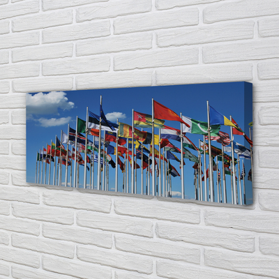 Quadro em tela Várias bandeiras