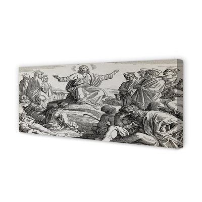 Quadro em tela Desenhando pessoas de Jesus