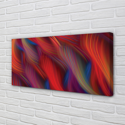 Pintura em tela Listras fractais coloridas