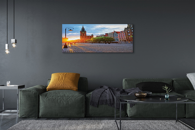 Quadro em tela Nascer do sol na Cidade Velha de Gdansk