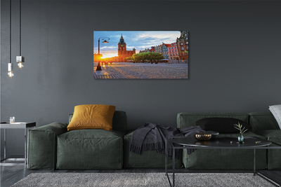 Quadro em tela Nascer do sol na Cidade Velha de Gdansk