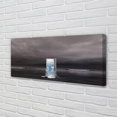 Pintura em tela Porta do mar céu