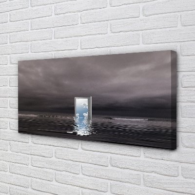 Pintura em tela Porta do mar céu