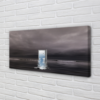 Pintura em tela Porta do mar céu