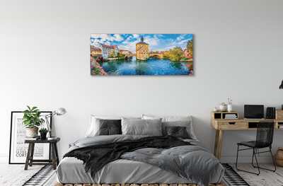 Pintura em tela Pontes fluviais da Alemanha Cidade Velha