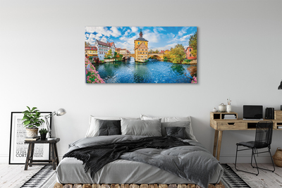 Pintura em tela Pontes fluviais da Alemanha Cidade Velha