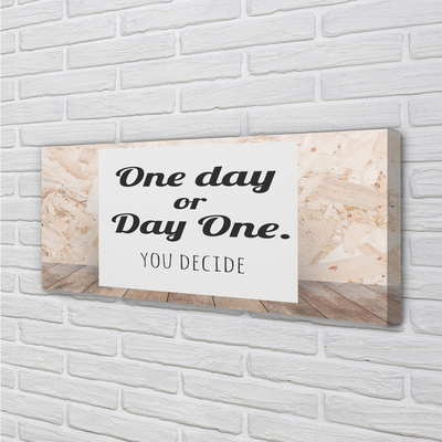 Quadro em tela Letras pretas em fundo branco