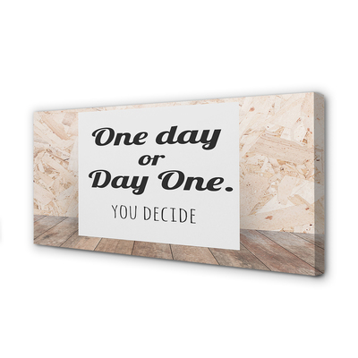 Quadro em tela Letras pretas em fundo branco