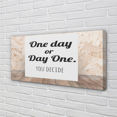 Quadro em tela Letras pretas em fundo branco