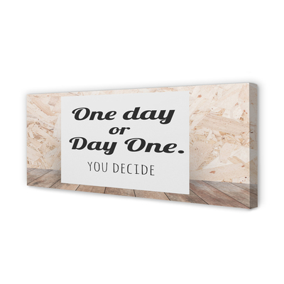 Quadro em tela Letras pretas em fundo branco