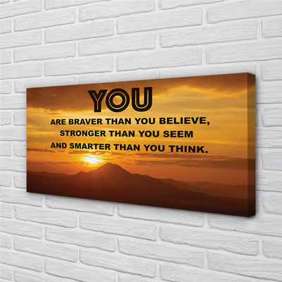 Quadro em tela inscrição do sol