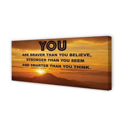 Quadro em tela inscrição do sol