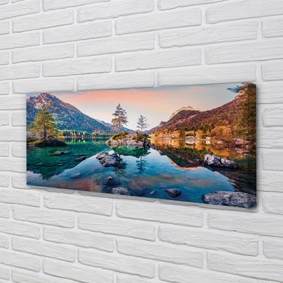 Quadro em tela Alemanha Montanhas Alpes Outono Lago