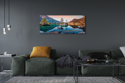 Quadro em tela Alemanha Montanhas Alpes Outono Lago