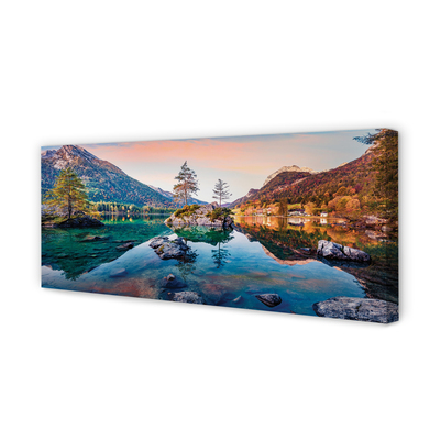 Quadro em tela Alemanha Montanhas Alpes Outono Lago