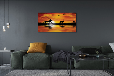 Pintura em tela Lago dos pássaros oeste