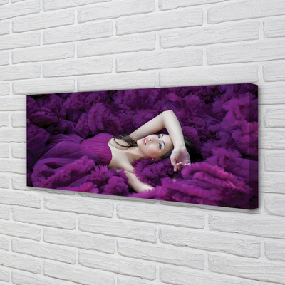 Quadro em tela Mulher violeta