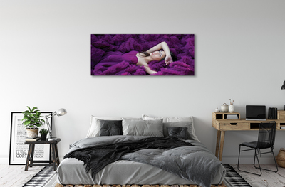 Quadro em tela Mulher violeta
