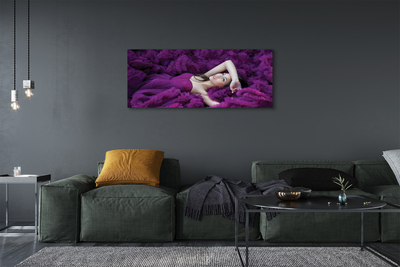 Quadro em tela Mulher violeta