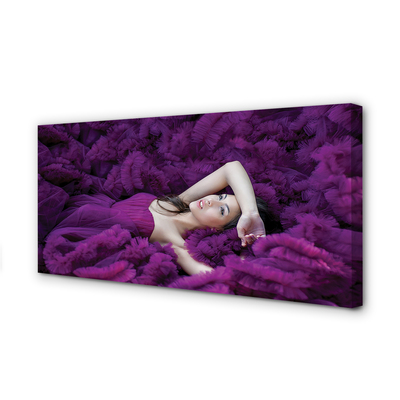Quadro em tela Mulher violeta