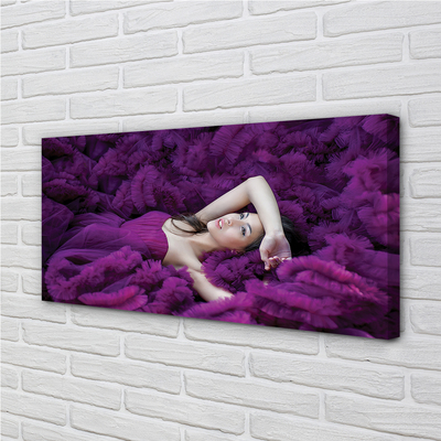 Quadro em tela Mulher violeta