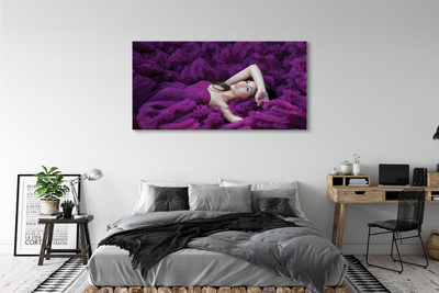 Quadro em tela Mulher violeta