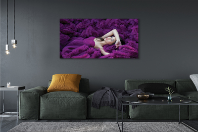 Quadro em tela Mulher violeta