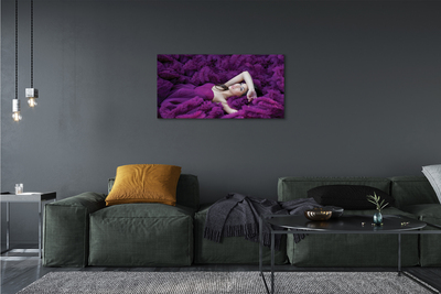 Quadro em tela Mulher violeta