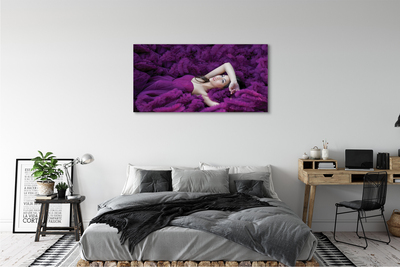 Quadro em tela Mulher violeta
