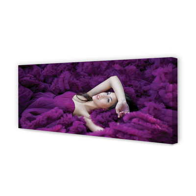 Quadro em tela Mulher violeta