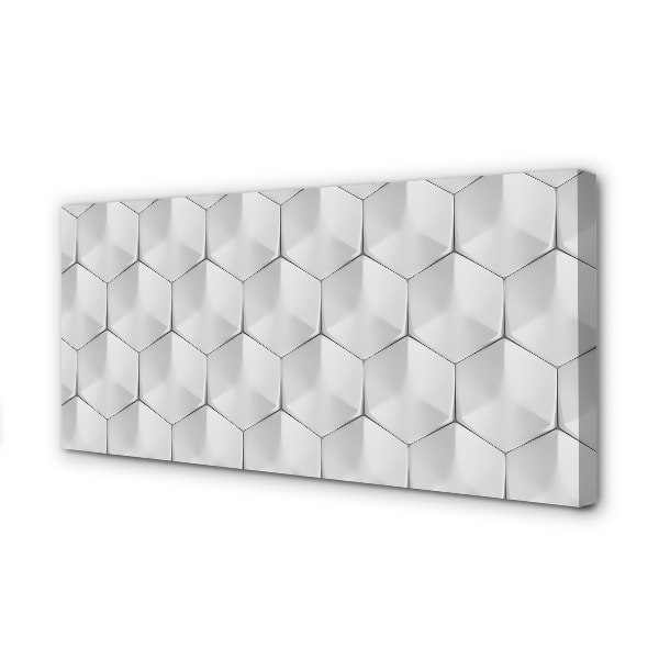 Quadro em tela hexágonos 3D