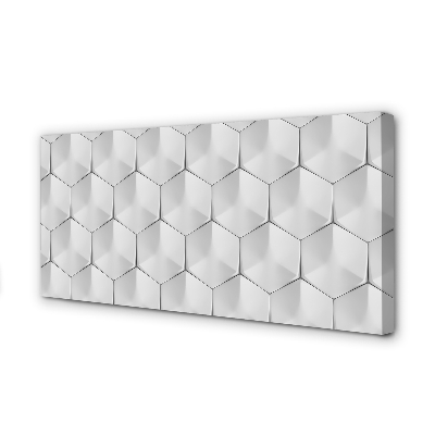 Quadro em tela hexágonos 3D