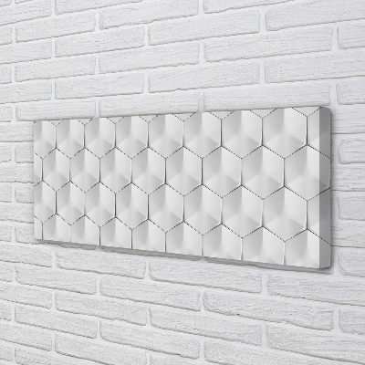 Quadro em tela hexágonos 3D