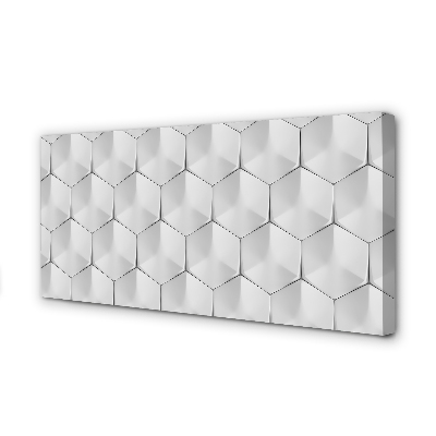 Quadro em tela hexágonos 3D