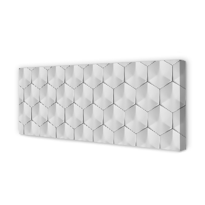 Quadro em tela hexágonos 3D