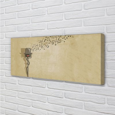 Pintura em tela Microfone musical