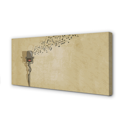 Pintura em tela Microfone musical