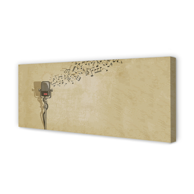 Pintura em tela Microfone musical