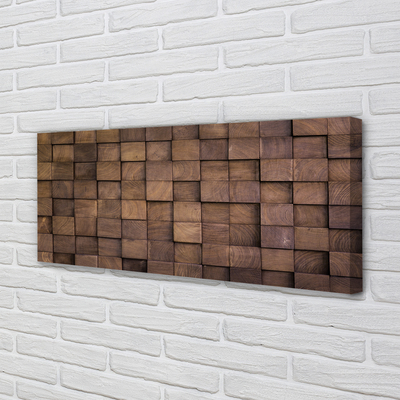 Quadro em tela Grão de madeira de gato