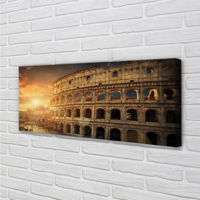 Quadro em tela Pôr do sol no Coliseu de Roma
