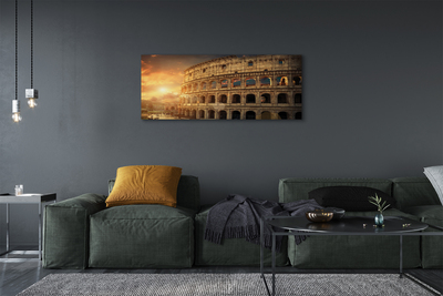 Quadro em tela Pôr do sol no Coliseu de Roma