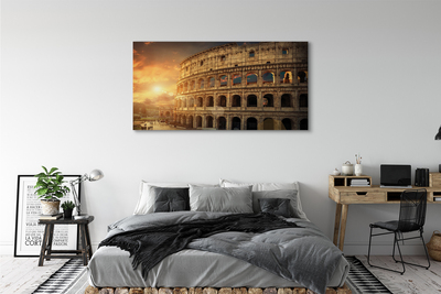 Quadro em tela Pôr do sol no Coliseu de Roma