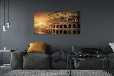 Quadro em tela Pôr do sol no Coliseu de Roma