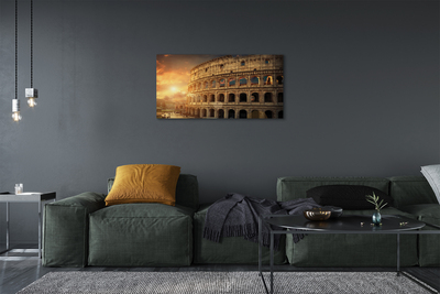 Quadro em tela Pôr do sol no Coliseu de Roma