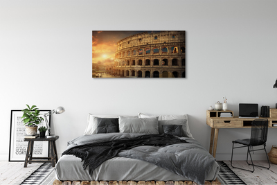 Quadro em tela Pôr do sol no Coliseu de Roma